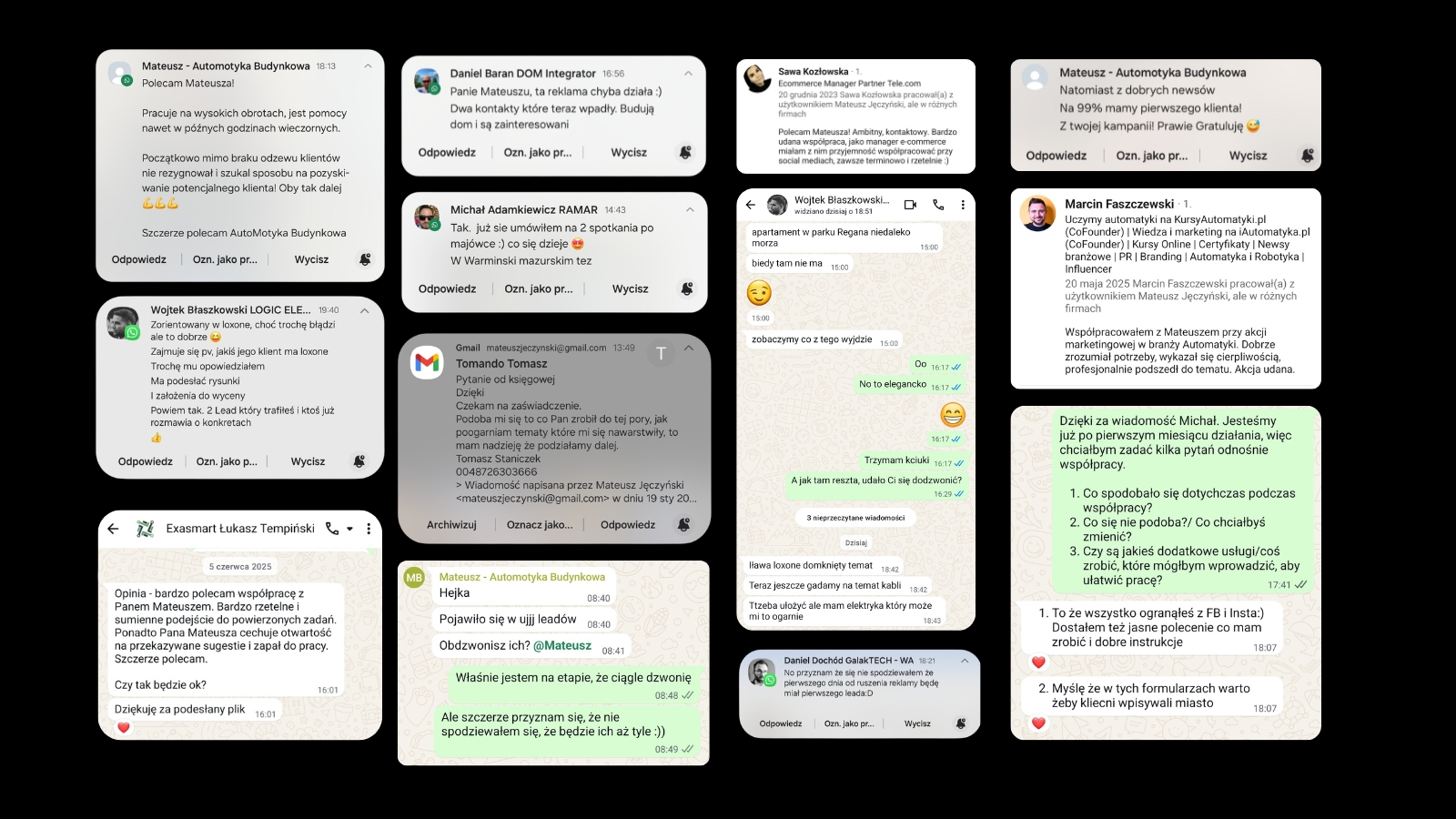 Ściana efektów klientów marketingSMART